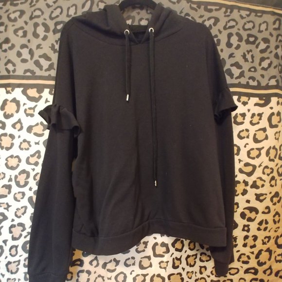 Ruffle Sleeve Hoodie 2x Forever 21 Plus - Picture 1 of 4